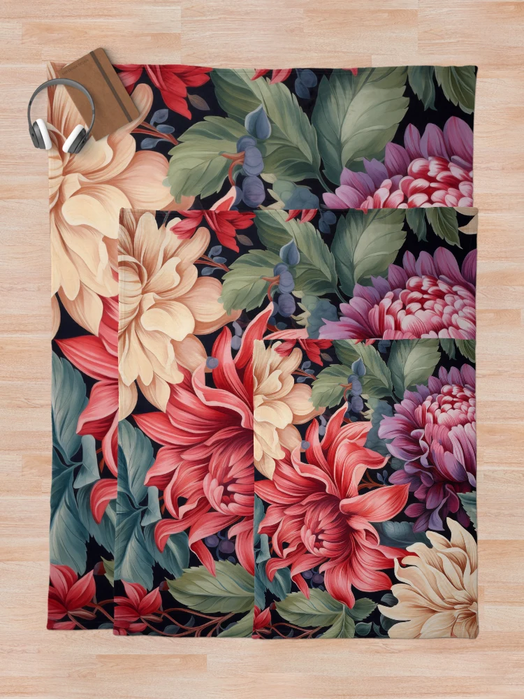 Thumbnail 5 of 6, Throw Blanket, Floral Patterns designed and sold by Rtymer.