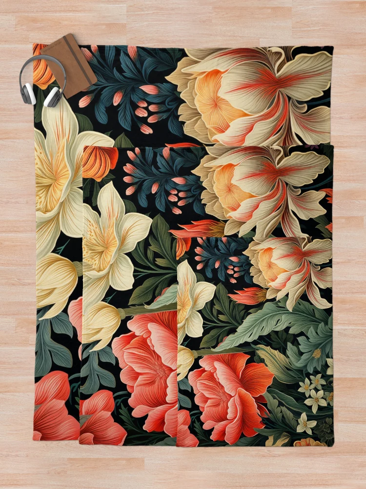 Thumbnail 5 of 6, Throw Blanket, Floral Patterns designed and sold by Rtymer.