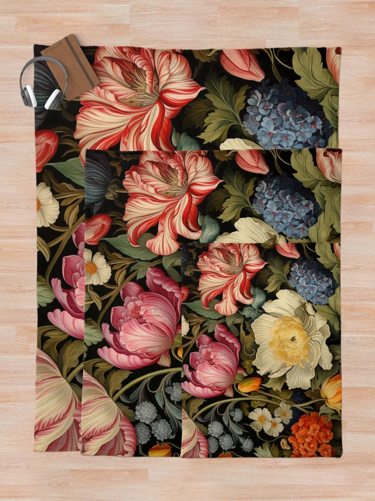 Thumbnail 5 of 6, Throw Blanket, Floral Patterns designed and sold by Rtymer.