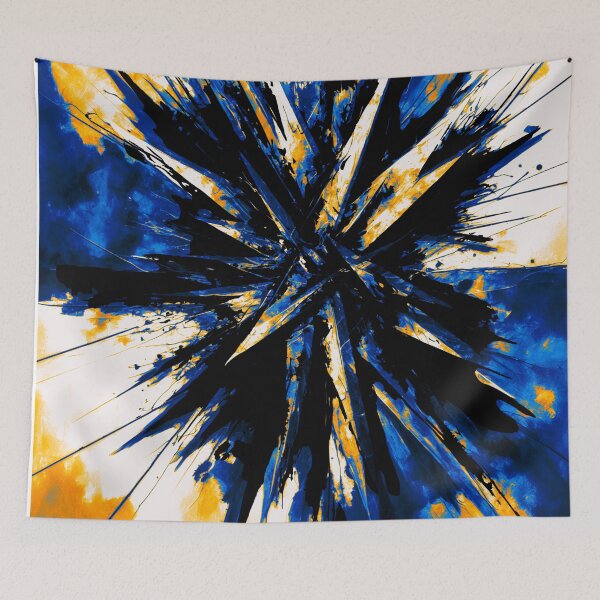 Artikelvorschau, Abstrakt Geometrisch Blau Gold entworfen und verkauft von mwebba2005.