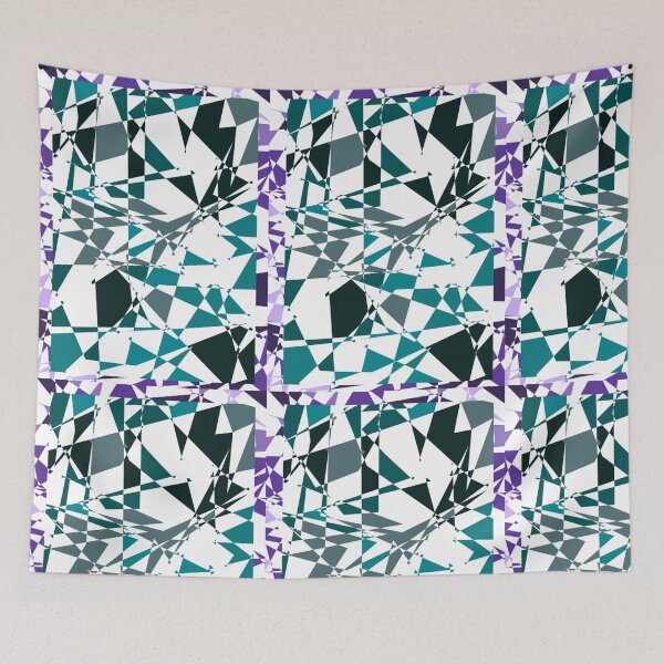 Item preview, Green and purple mirror room pattern  designed and sold by tenkenryujin.