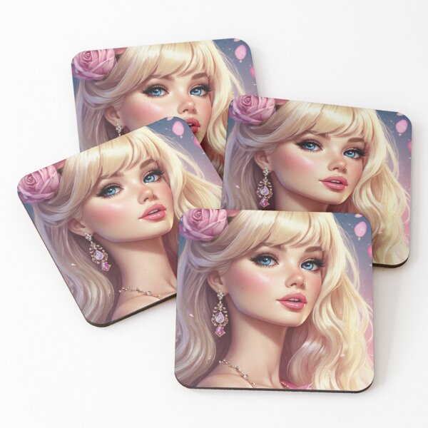 Item preview, Beautiful girl with pink roses watercolor  designed and sold by Millionsxi.