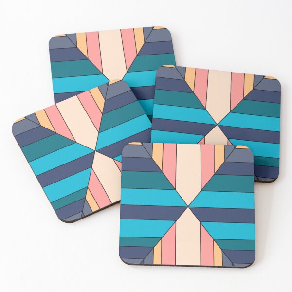 Item preview, Multiple color abstract geometric pattern designed and sold by tenkenryujin.