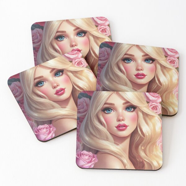 Item preview, Beautiful girl with pink roses watercolor  designed and sold by Millionsxi.