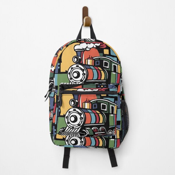 Item preview, Fun Cool Artsy Colorful Train Engine Print Abstract Art designed and sold by Nature's Fancy.