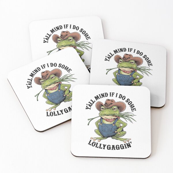 Item preview, Y'all Mind If I Do Some Lollygagging Funny Cowboy, Retro Cartoon, Vintage Style, Weird, Meme, Frog designed and sold by BLZART.