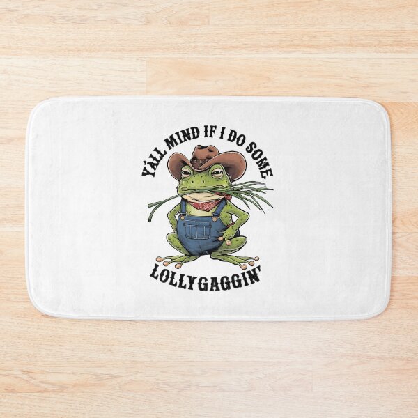 Item preview, Y'all Mind If I Do Some Lollygagging Funny Cowboy, Retro Cartoon, Vintage Style, Weird, Meme, Frog designed and sold by BLZART.