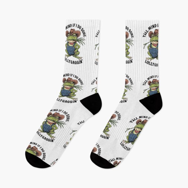 Item preview, Y'all Mind If I Do Some Lollygagging Funny Cowboy, Retro Cartoon, Vintage Style, Weird, Meme, Frog designed and sold by BLZART.
