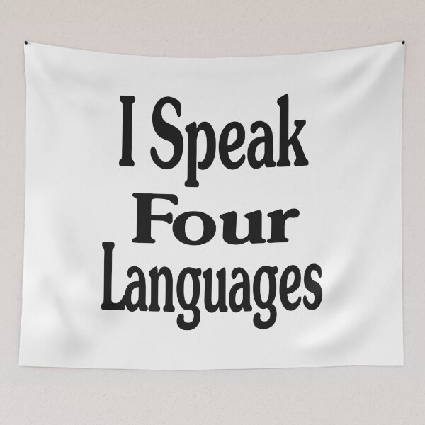 Item preview, I Speak Four Languages designed and sold by Almasrigroup.