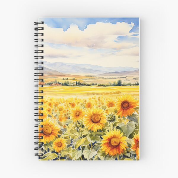 Item preview, Fields of sunflowers painting - Landscape art designed and sold by TheArtistOf2022.