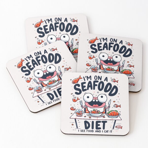Item preview, Seafood Diet Joke - Humorous Eating designed and sold by zoughlal.