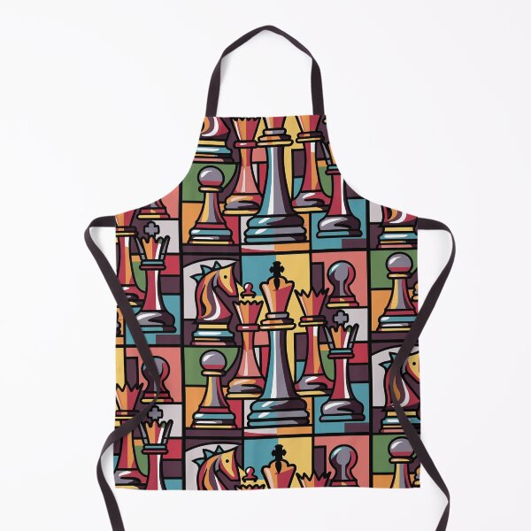 Item preview, Fun Cool Artsy Colorful Chess Game Pieces Print Abstract Art designed and sold by Nature's Fancy.