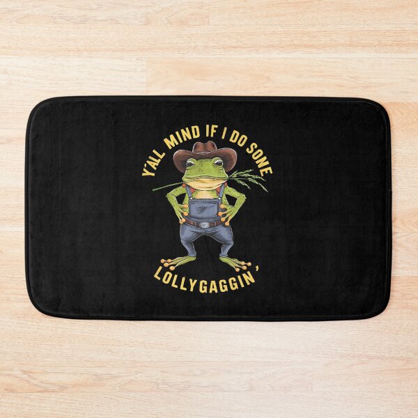 Item preview, Y'all Mind If I Do Some Lollygagging Funny Cowboy, Retro Cartoon, Vintage Style, Weird, Meme, Frog designed and sold by BLZART.
