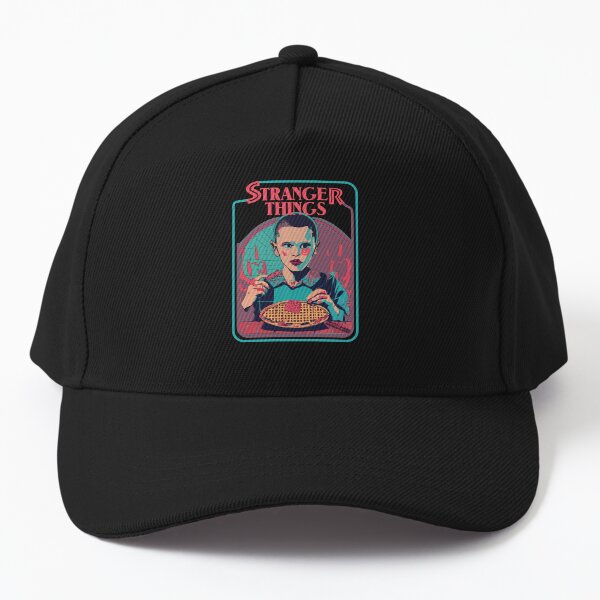 Item preview, STRANGER THINGS, Eleven. Eleven is eating waffles. (black background) designed and sold by bekksa.
