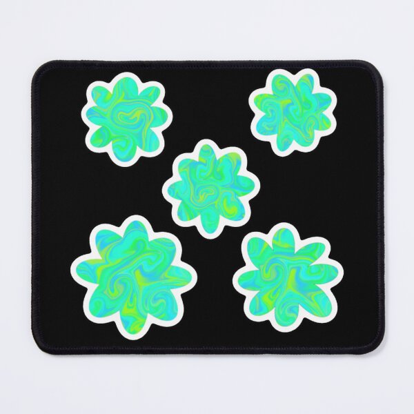 Item preview, Green & Blue Marble Flowers designed and sold by VelvetFungi.