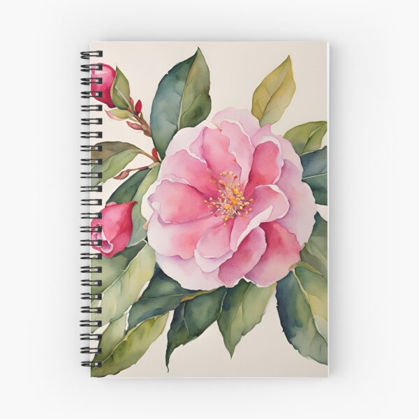 Item preview, Delicate rose Camelia flower and green leaves designed and sold by Heaven7.
