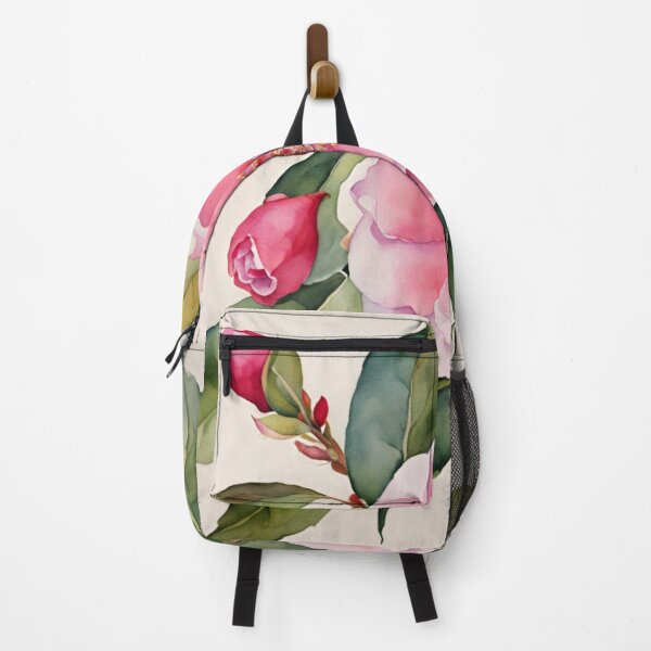 Item preview, Delicate rose Camelia flower and green leaves designed and sold by Heaven7.