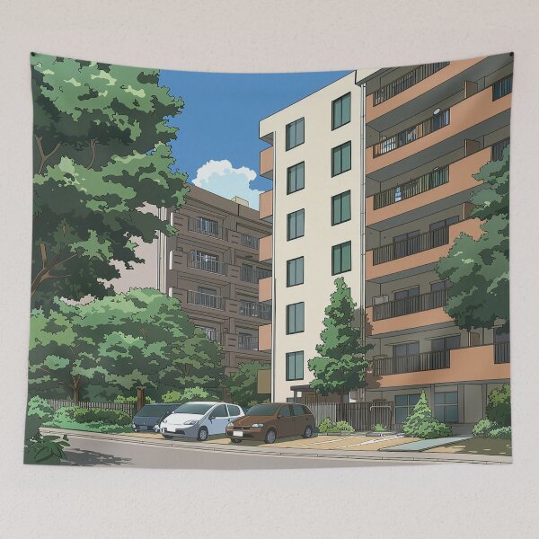 Item preview, Apartment complex | Anime style designed and sold by ComicsFactory.