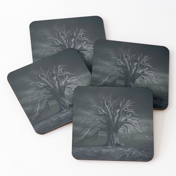 Item preview, hauntingly beautiful black-and-white photograph of a massive, leafless tree designed and sold by OneLastWish.