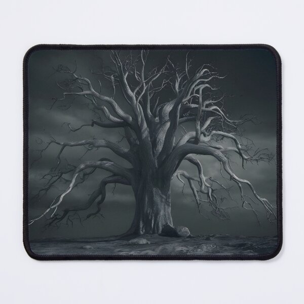 Item preview, hauntingly beautiful black-and-white photograph of a massive, leafless tree designed and sold by OneLastWish.