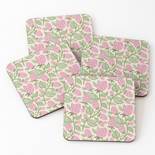 Item preview, Strawberry fields pattern in pink, green designed and sold by Miss-Belle.