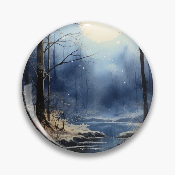 Item preview, Copy of Forest landscape and river with night sky - Landscape painting designed and sold by TheArtistOf2022.