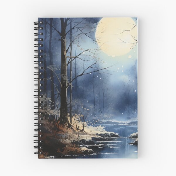 Item preview, Copy of Forest landscape and river with night sky - Landscape painting designed and sold by TheArtistOf2022.