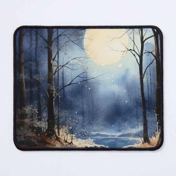 Item preview, Copy of Forest landscape and river with night sky - Landscape painting designed and sold by TheArtistOf2022.