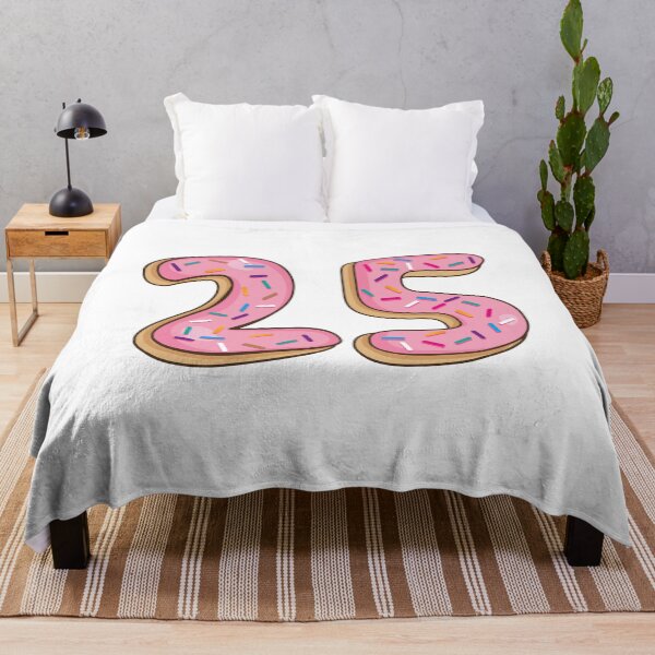 Item preview, Number 25 twenty five Shaped Like Donuts designed and sold by DonutsWords.
