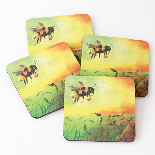 Item preview, Bumblebee flying back to the nest at sunset designed and sold by Julia Doria.