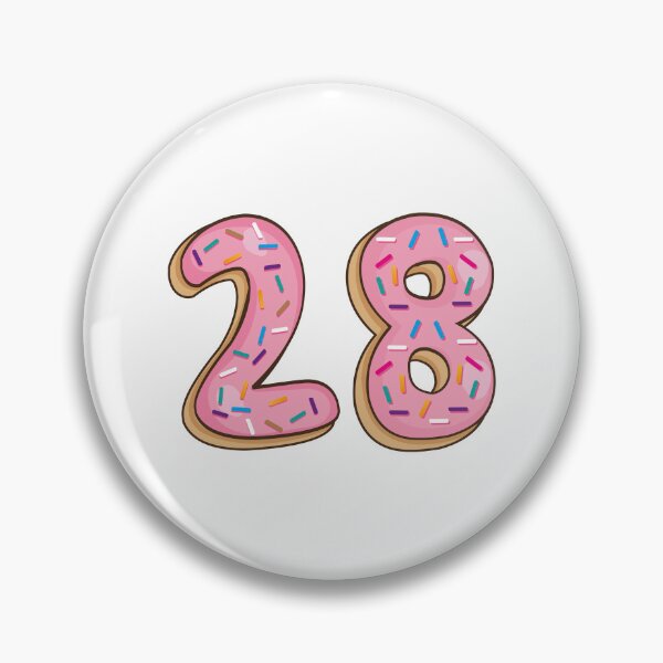 Item preview, Number 28 twenty eight Shaped Like Donuts designed and sold by DonutsWords.