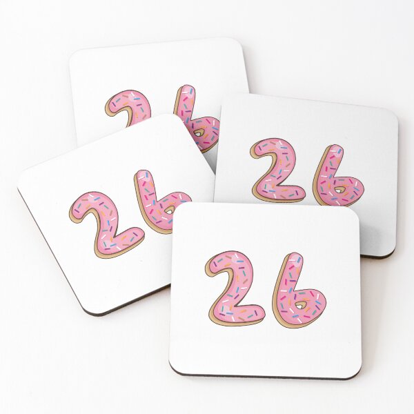 Item preview, Number 26 twenty six Shaped Like Donuts designed and sold by DonutsWords.