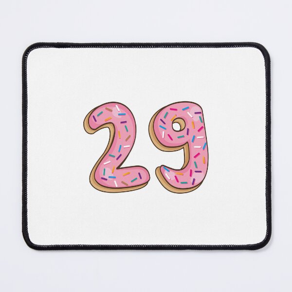 Item preview, Number 29 twenty nine Shaped Like Donuts designed and sold by DonutsWords.