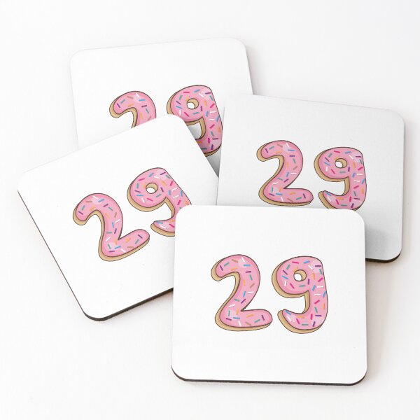 Item preview, Number 29 twenty nine Shaped Like Donuts designed and sold by DonutsWords.