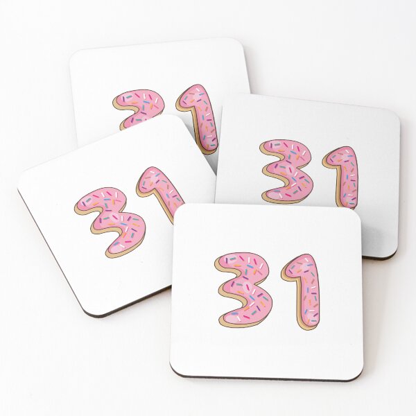 Item preview, Copy of Number 31 thirty one Shaped Like Donuts designed and sold by DonutsWords.