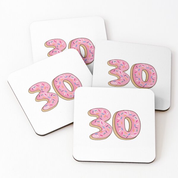 Item preview, Number 30 thirty Shaped Like Donuts designed and sold by DonutsWords.