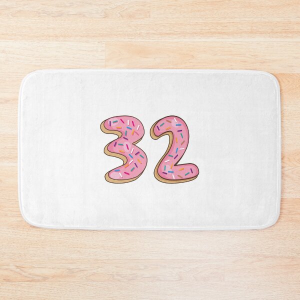 Item preview, Number 32 thirty two Shaped Like Donuts designed and sold by DonutsWords.