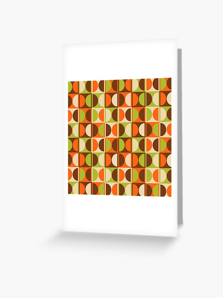 Thumbnail 1 of 2, Greeting Card, Mid Century Modern Geometric Abstract Pattern designed and sold by tonymagnerart.