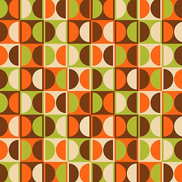 Artwork thumbnail, Mid Century Modern Geometric Abstract Pattern by tonymagnerart