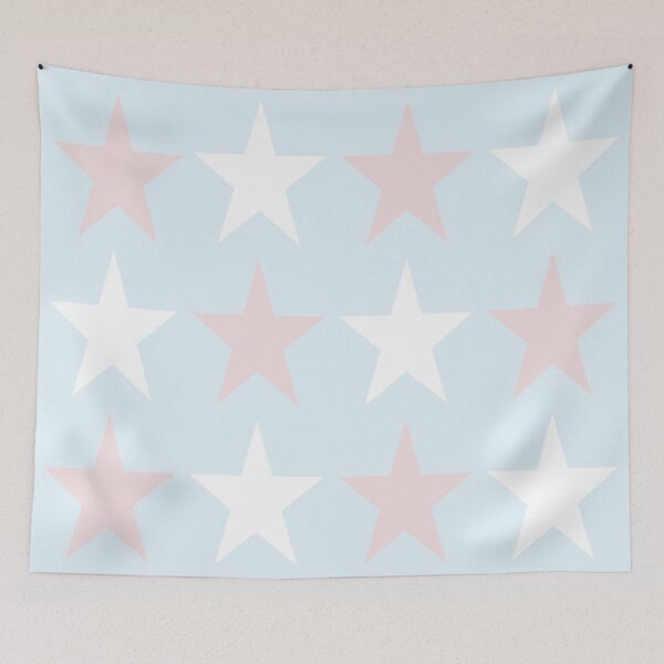 Item preview, Large PALE PINK, WHITE and PALE BLUE STARS designed and sold by RachelMacht.