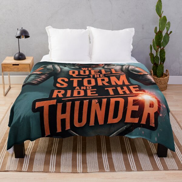 Item preview, We Quell The Storm And Ride The Thunder Military Quote designed and sold by TheArtOfPat.