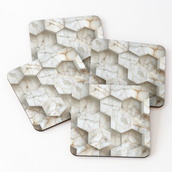 Item preview, Calacatta Marble Geometric designed and sold by KootenayDesigns.