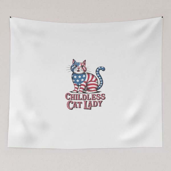 Item preview, Childless Cat Lady - 2024 Kamala Harris designed and sold by TahfahTk.