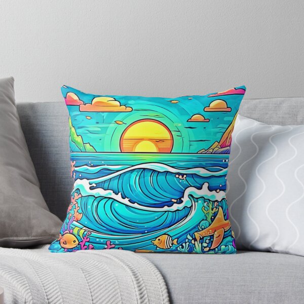 Item preview, Vibrant Underwater Sunset designed and sold by Health And Fitness Posts e-Store.