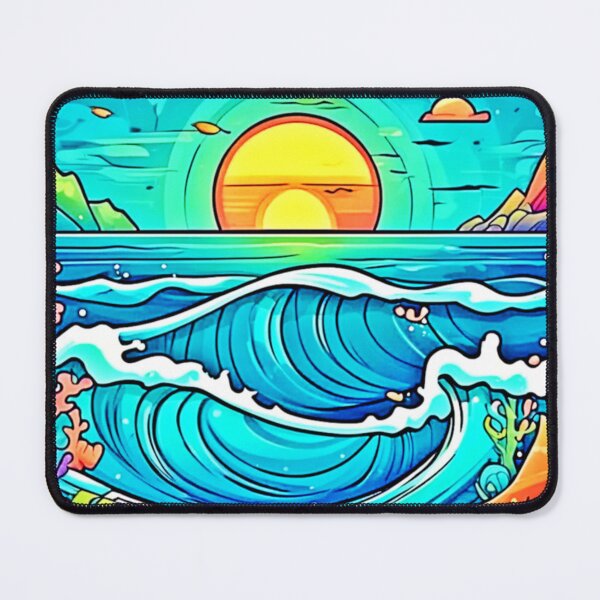 Item preview, Vibrant Underwater Sunset designed and sold by Health And Fitness Posts e-Store.