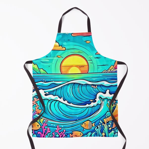 Item preview, Vibrant Underwater Sunset designed and sold by Health And Fitness Posts e-Store.