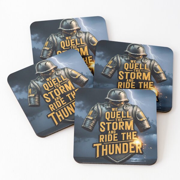 Item preview, We Quell The Storm And Ride The Thunder Military Quote designed and sold by TheArtOfPat.