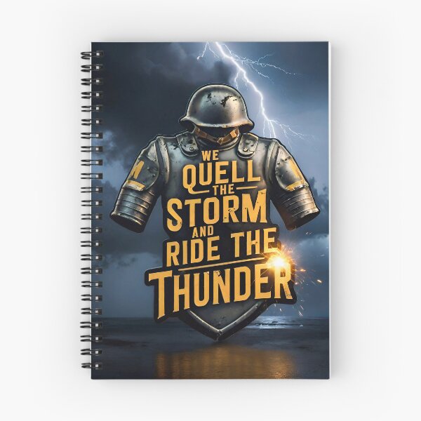 Item preview, We Quell The Storm And Ride The Thunder Military Quote designed and sold by TheArtOfPat.
