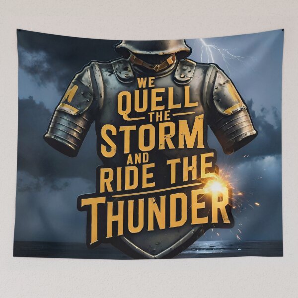 Item preview, We Quell The Storm And Ride The Thunder Military Quote designed and sold by TheArtOfPat.