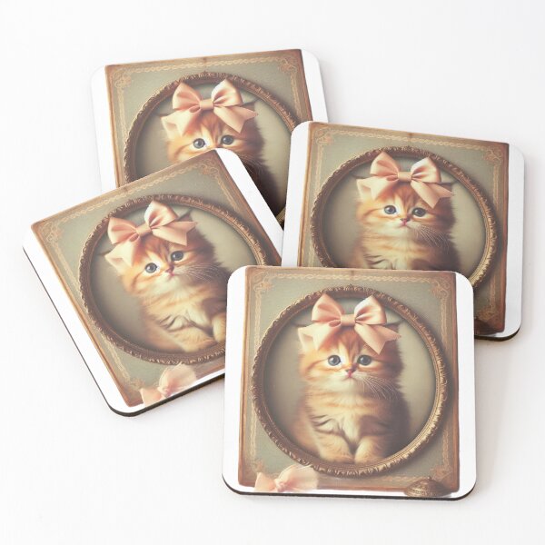 Item preview,  vintage  kitti wearing bow  framed photography designed and sold by Expressions-Sel.